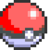 a pixelated gif of a pokeball that is slightly shaking
